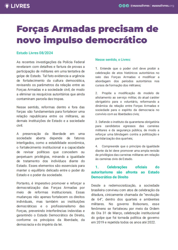 estudo forças armadas