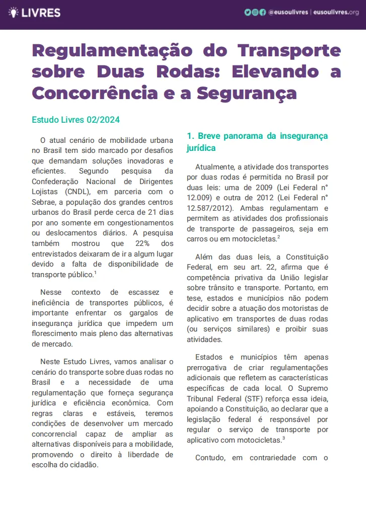 regulamentação transporte