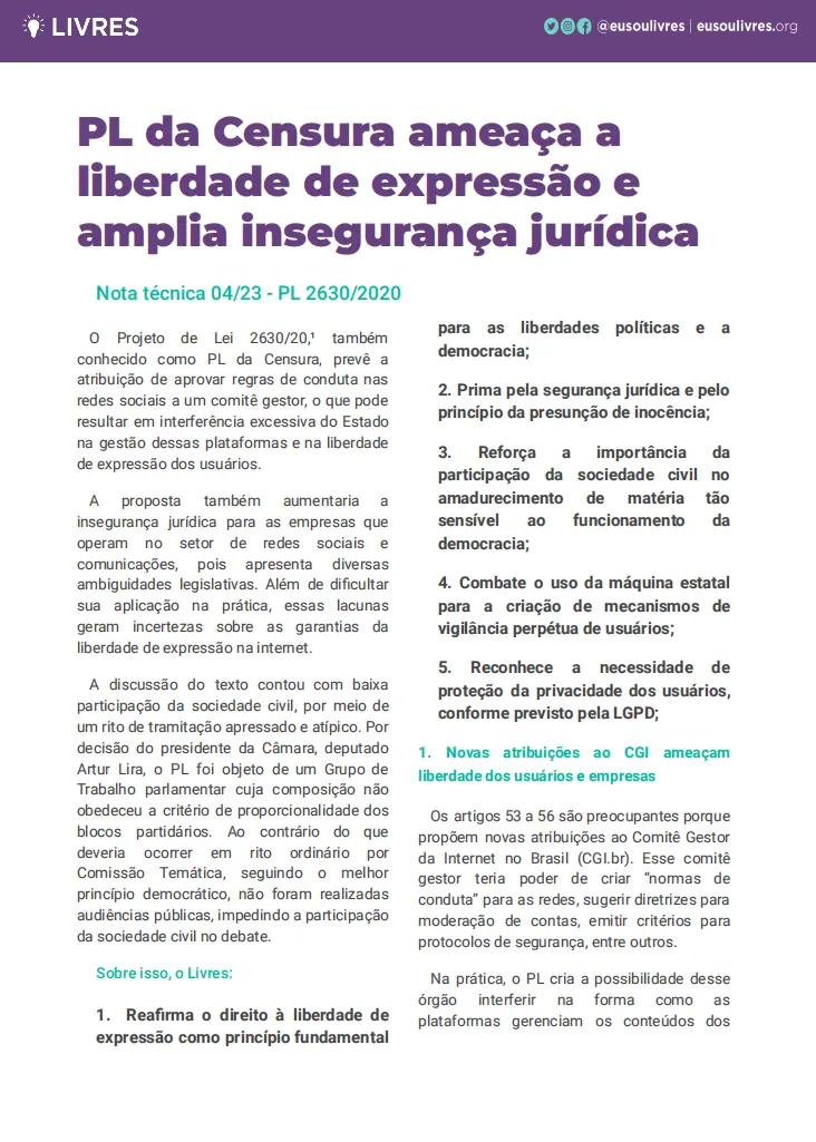 pl censura liberdade