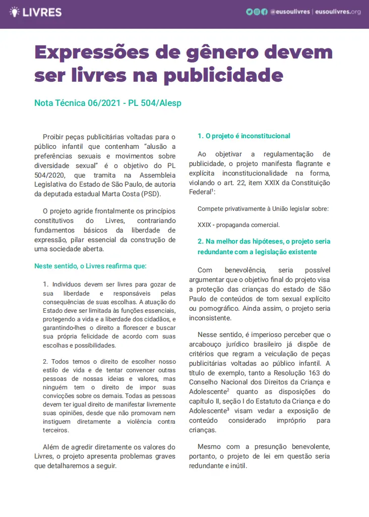 expressões gênero publicidade
