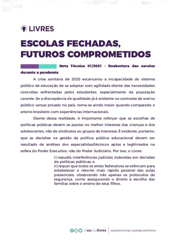 escolas fechadas